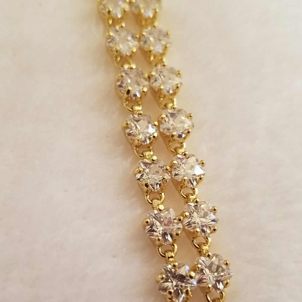 10k gold plated adjustable bracelet/discount4both