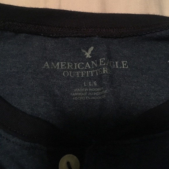 American Eagle long sleeve button T shirt Large - Picture 2 of 3