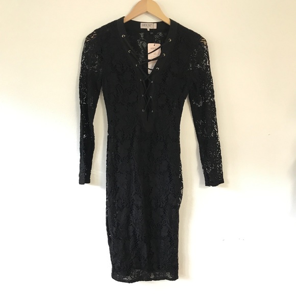 House of CB • Anchali Sheer Lace Dress - Picture 4 of 8