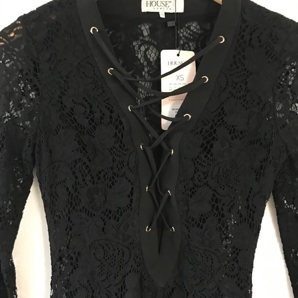 House of CB • Anchali Sheer Lace Dress - Picture 5 of 8