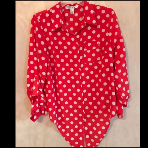 POLKA DOT BUTTON DOWN - Picture 1 of 3