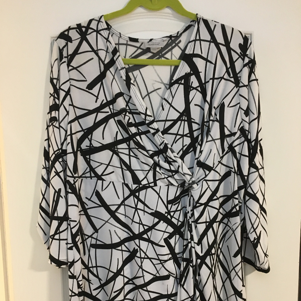 Avenue faux-wrap tunic blouse - 18/20