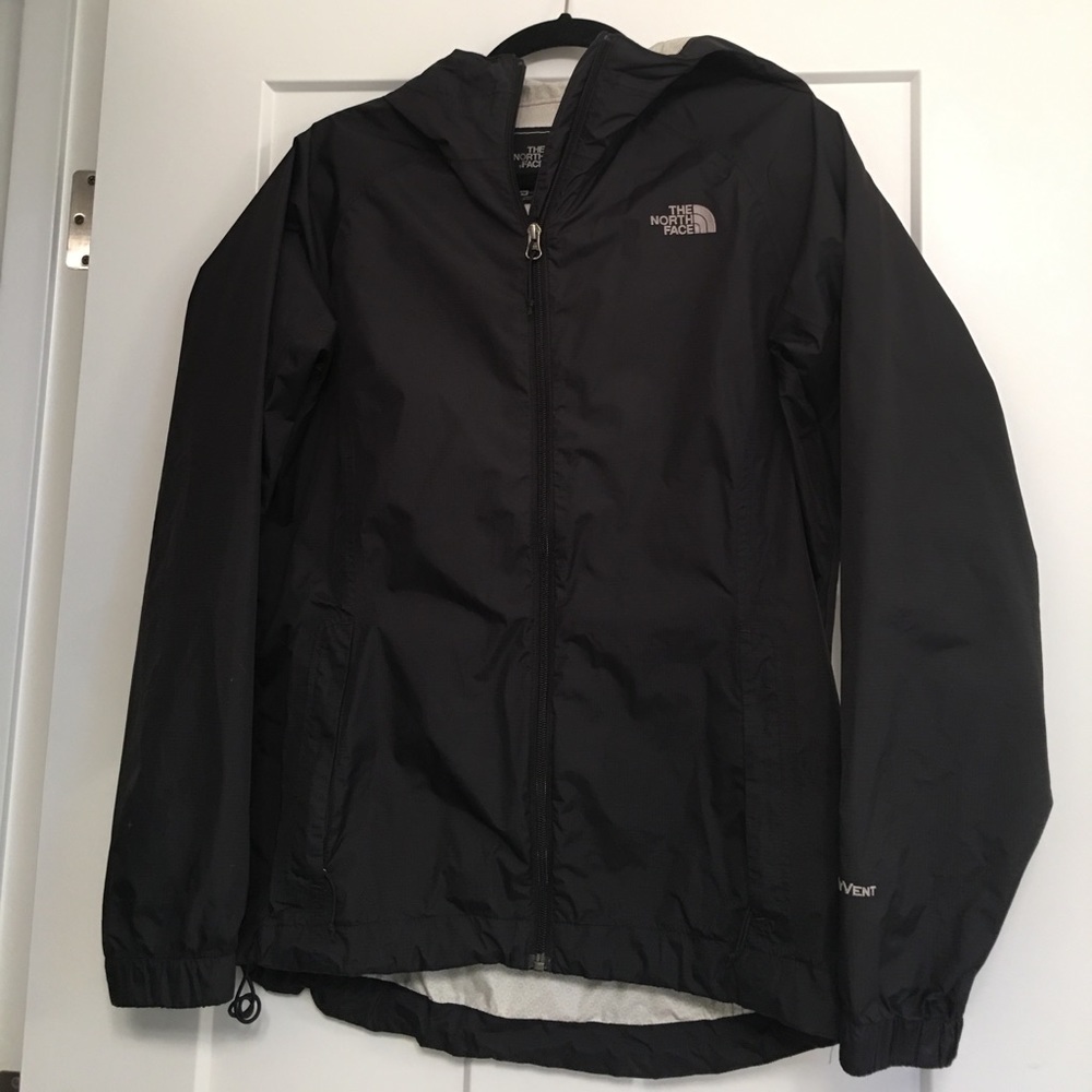 northface black rain jacket