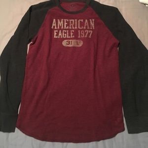 Large American Eagle Long Sleeve Raglan