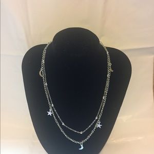 Moon and Star silver Choker