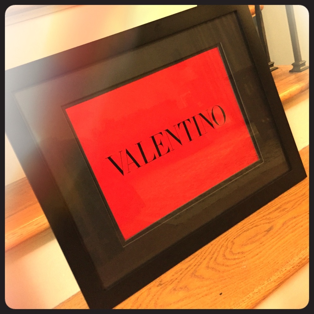 16x20 framed authentic VALENTINO shopping bag