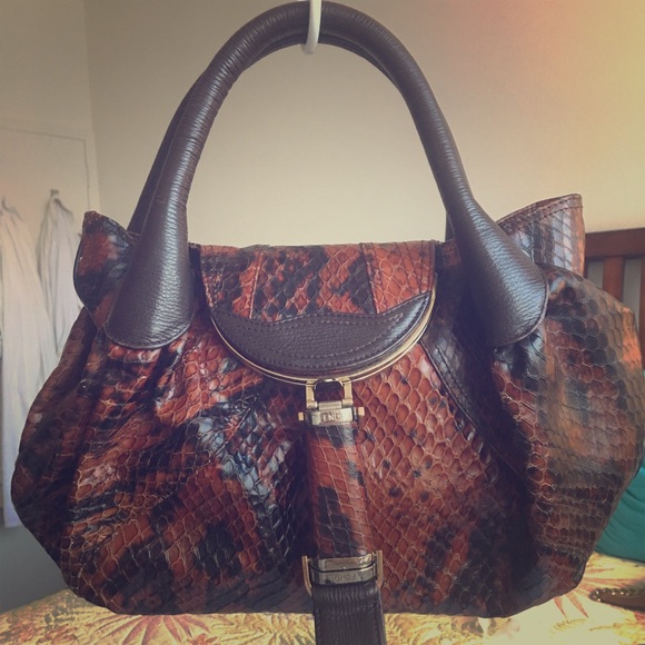 Fendi Handbags - Fendi Python Spy Bag