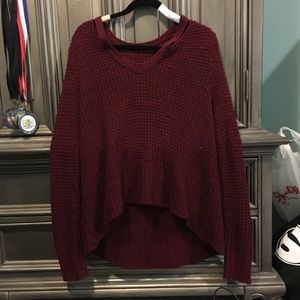 Cut Shoulder Sweater