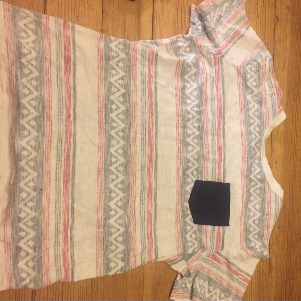 Aztec Red, White, & Dark Blue Short Sleeve T-Shirt