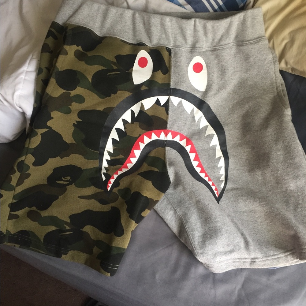 Bape Shark Camo Shorts