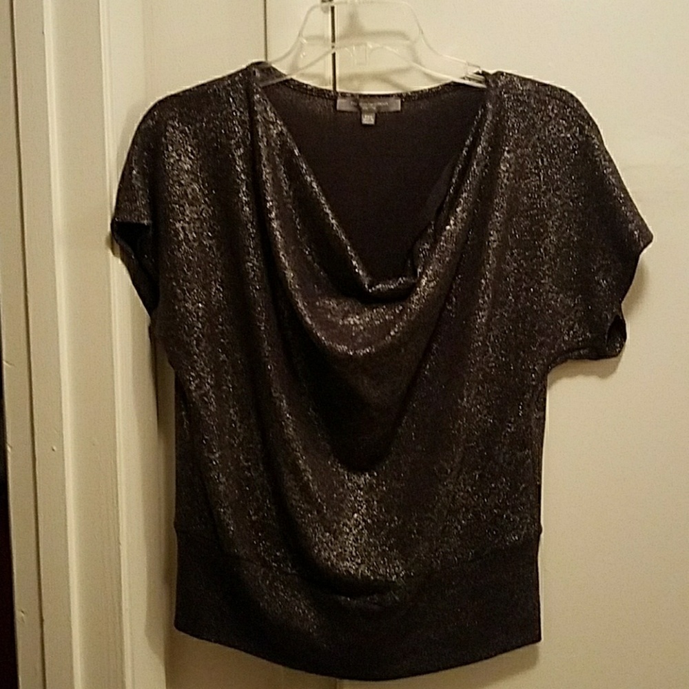 Silver and black short sleeve tunic
