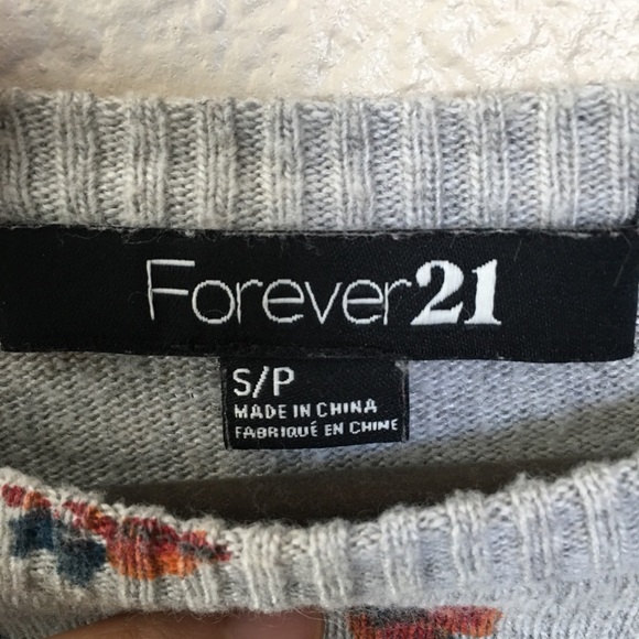 Floral Gray Sweater - Picture 2 of 2