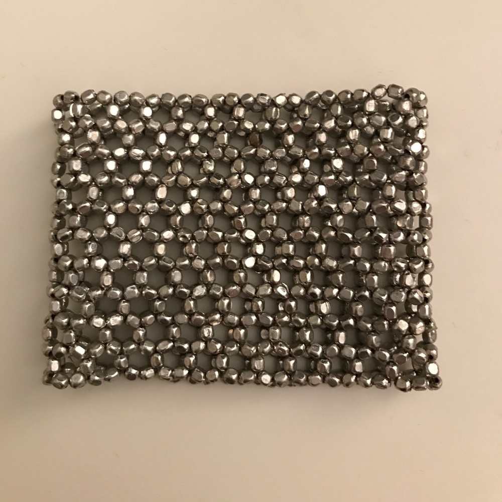Stretchy silver bangle bracelet