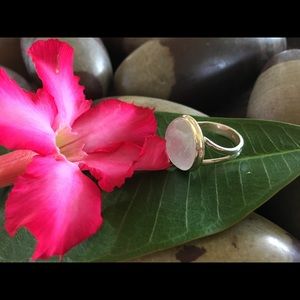 Gorgeous Selenite Ring, Size 7.5 Sterling Silver