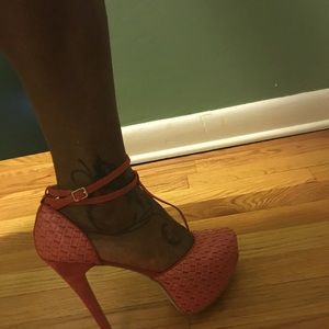 Larissa Orange Mary Jane pumps brand new