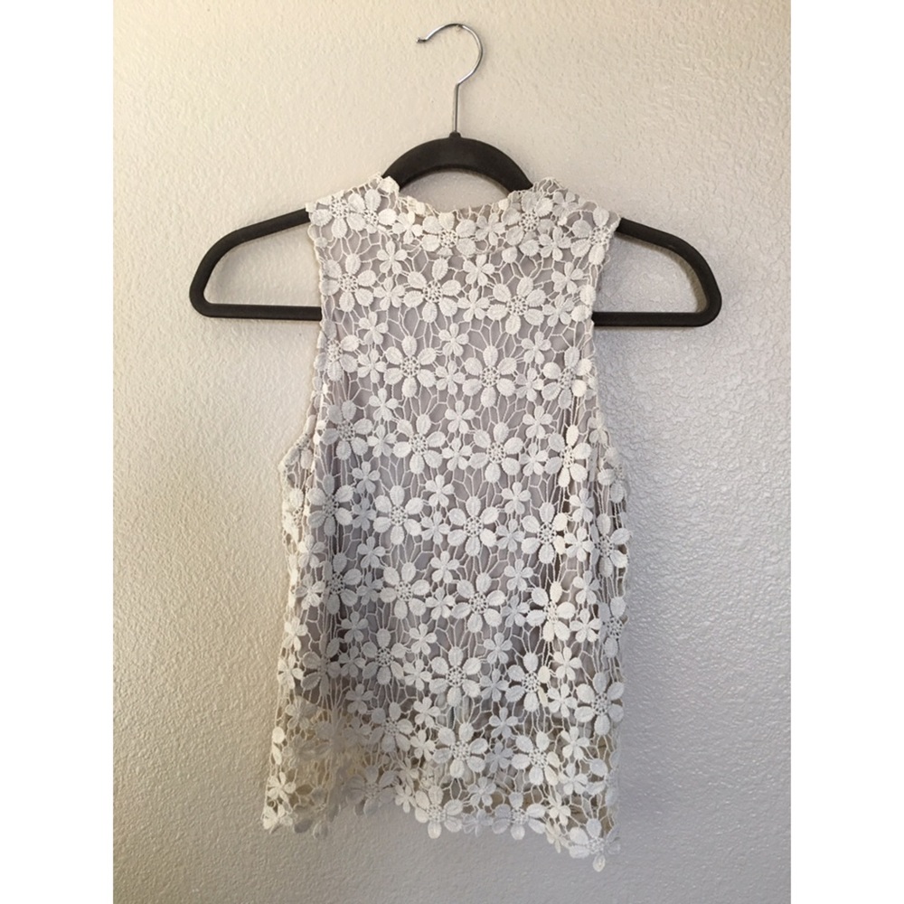 Cream Lace Top