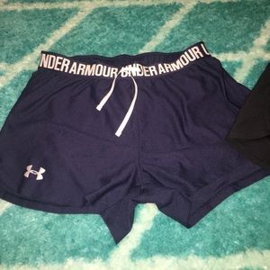 Blue ua running shorts size small