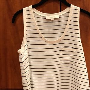 Loft striped sleeveless top XS NWOT