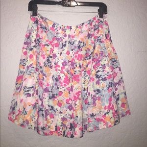 J. Crew pleated floral skirt