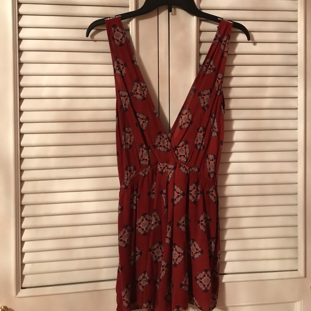 BURGUNDY ROMPER