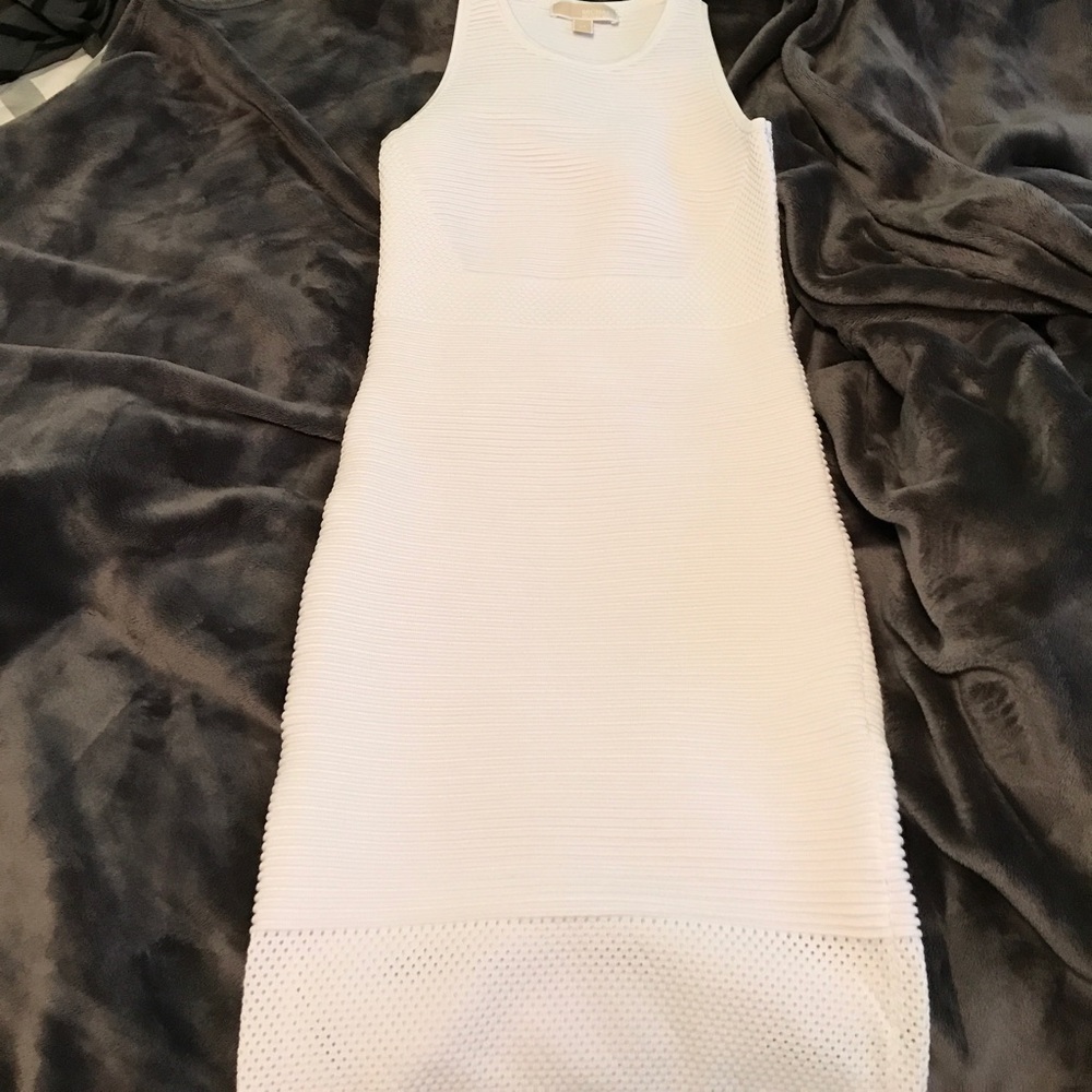White Michael kors body con dress