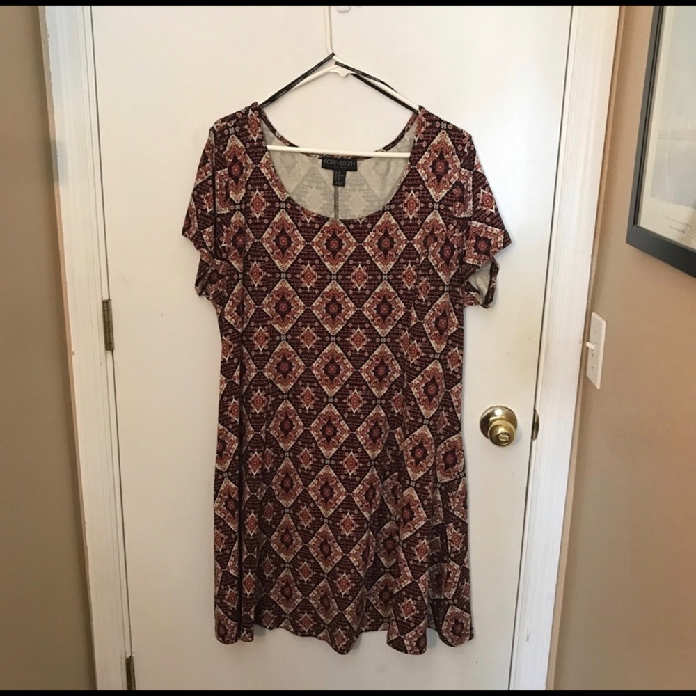 Forever 21 fit and flare midi dress