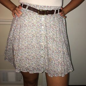 Floral Skirt w/Belt