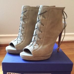 Aquazzura Hana Suede Lace Up Bootie