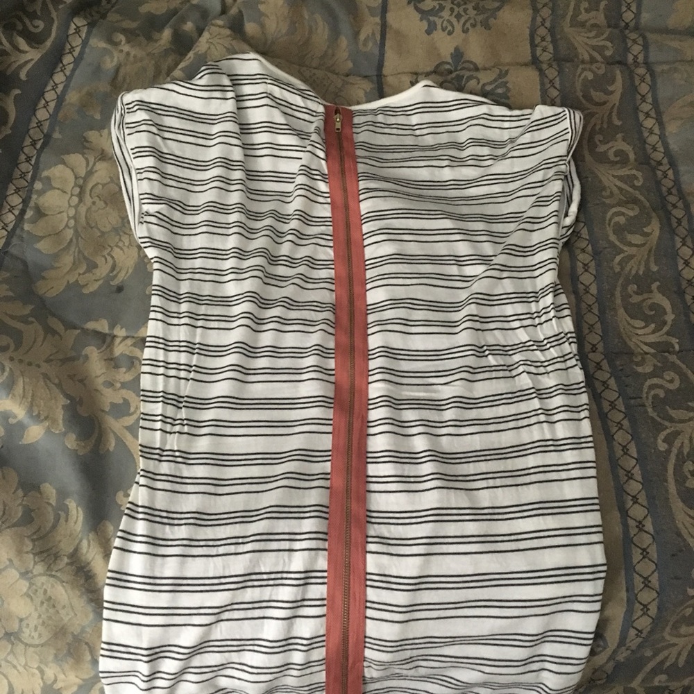 Stripped zipper shirt