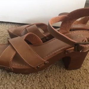 MIA natural block heel sandals size 8