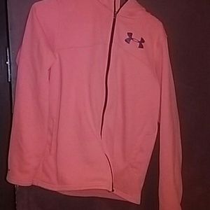 A orange under arumor jacket