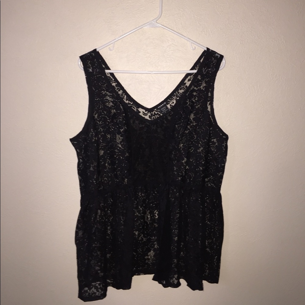 Torrid lace peplum top