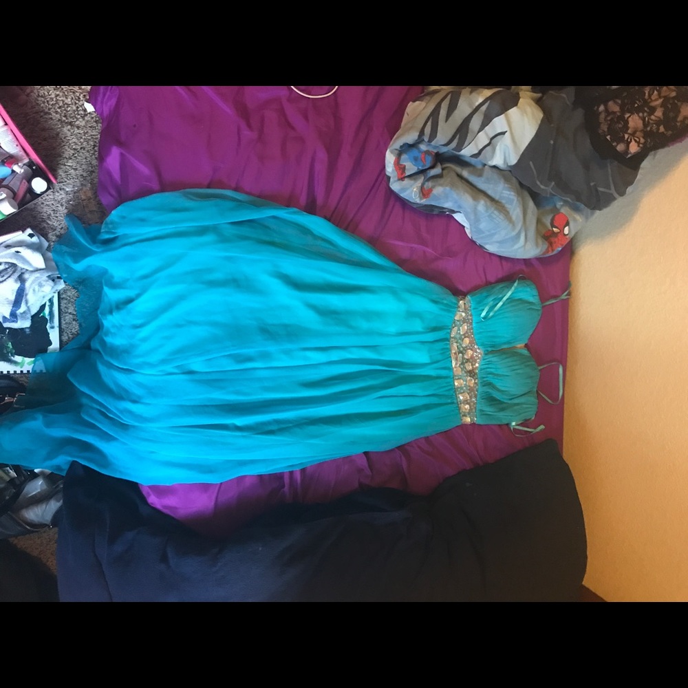 Blue prom dress