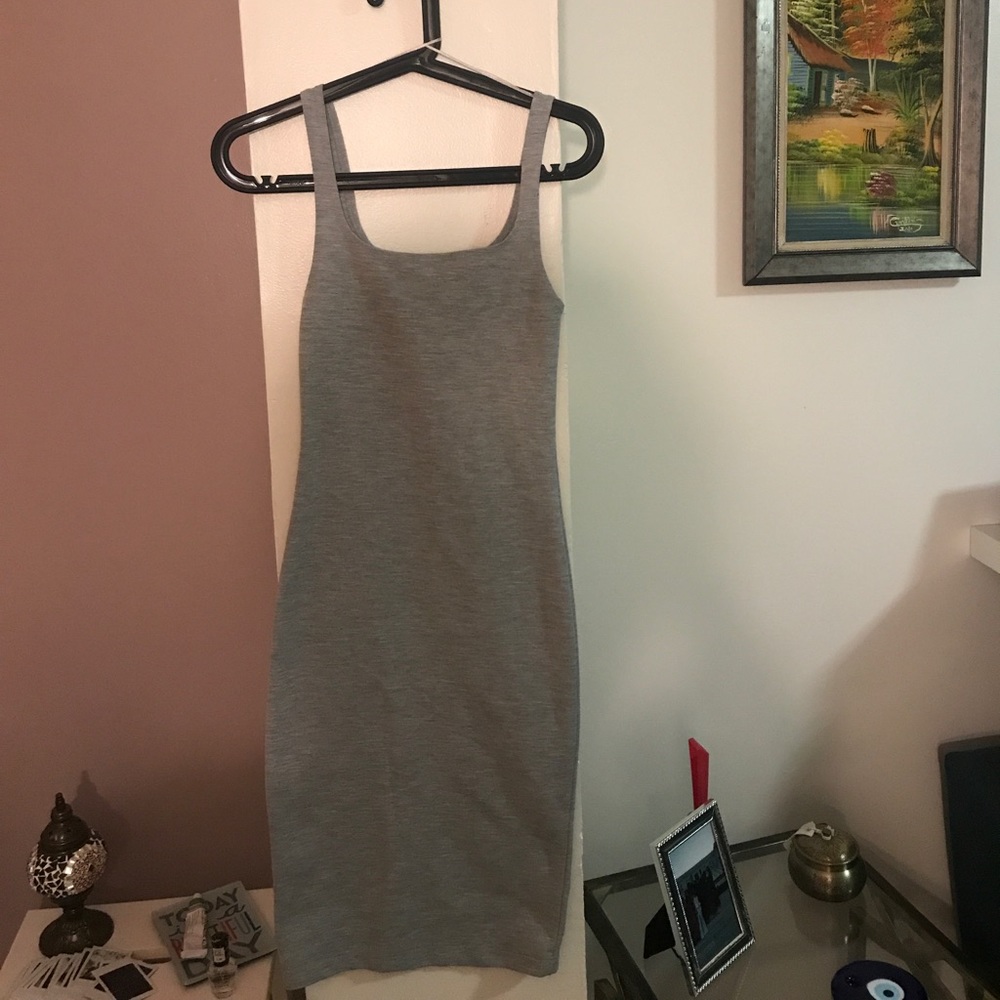 Grey midi dress
