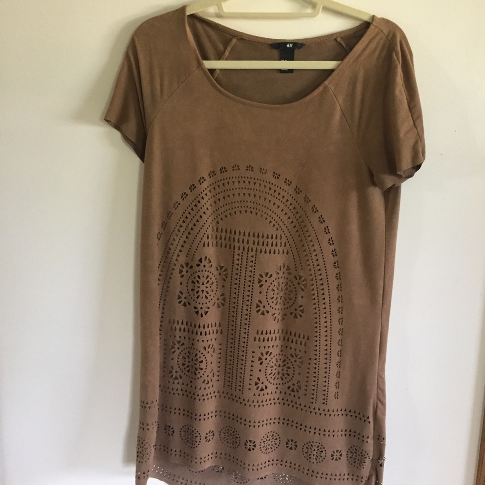Suede patterned dress