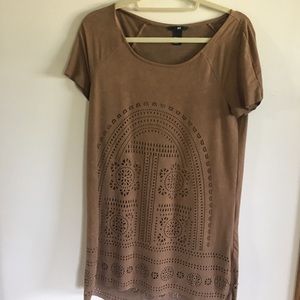 Suede patterned dress