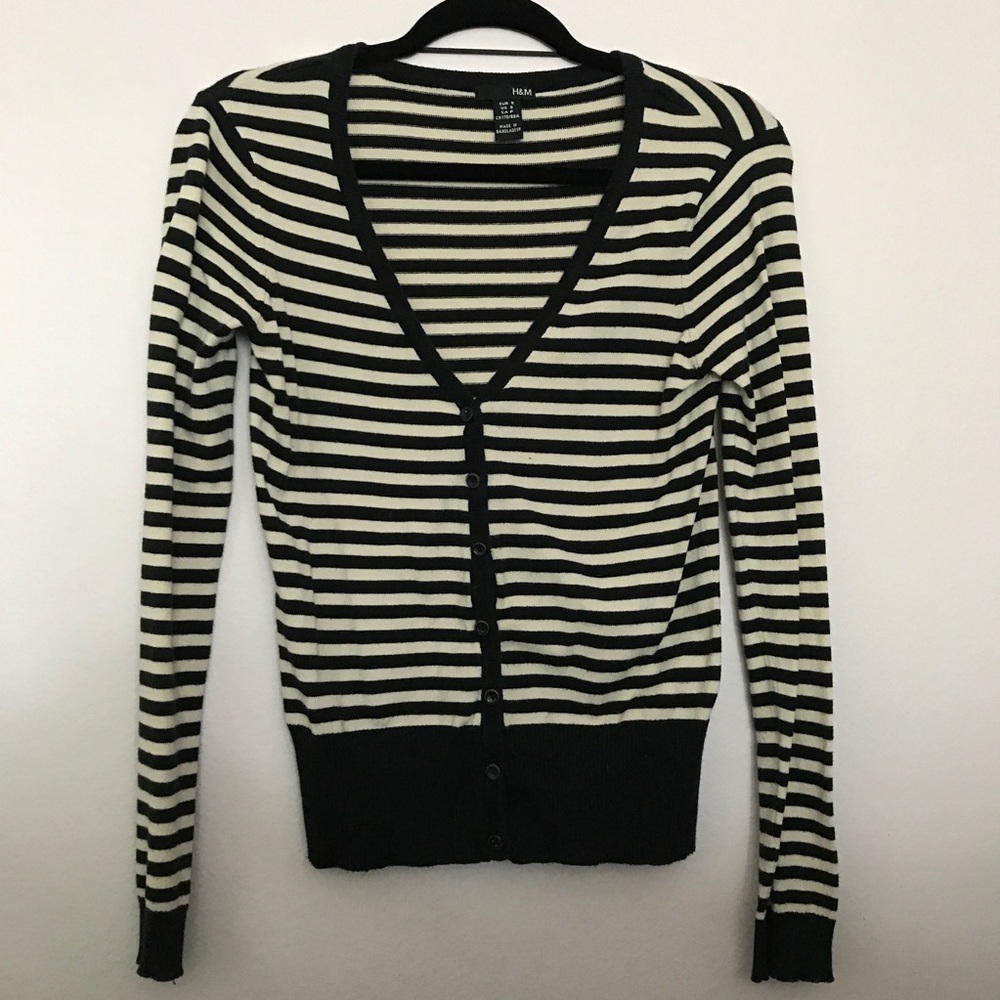 H&M striped cardigan