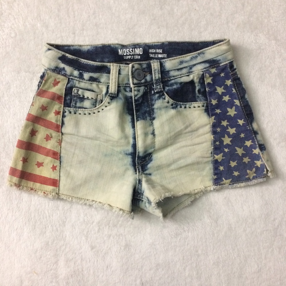Patriotic high waisted denim shorts - Picture 3 of 7
