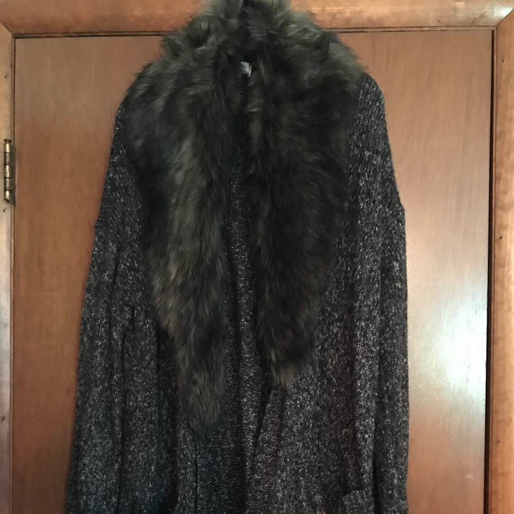 Michael kors fur collar sweater