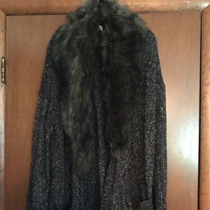 Michael kors fur collar sweater