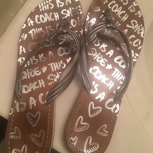 Coach flip flops