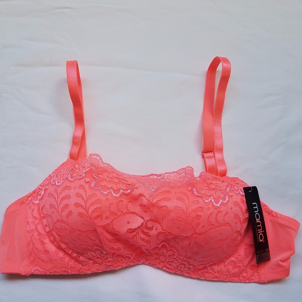 Women's Coral Lace Bra Size 34B