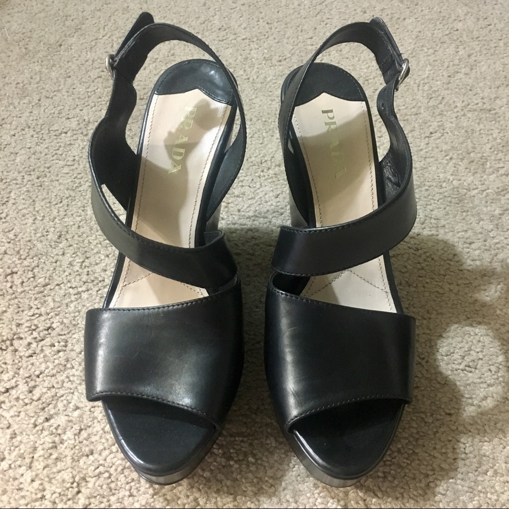Prada Classic Wedge Sandal