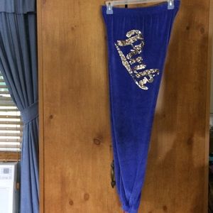 Pink (Victoria Secret) velour bling capris size S