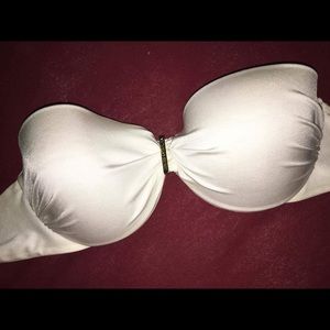 Victoria's Secret white strapless bathing suit top