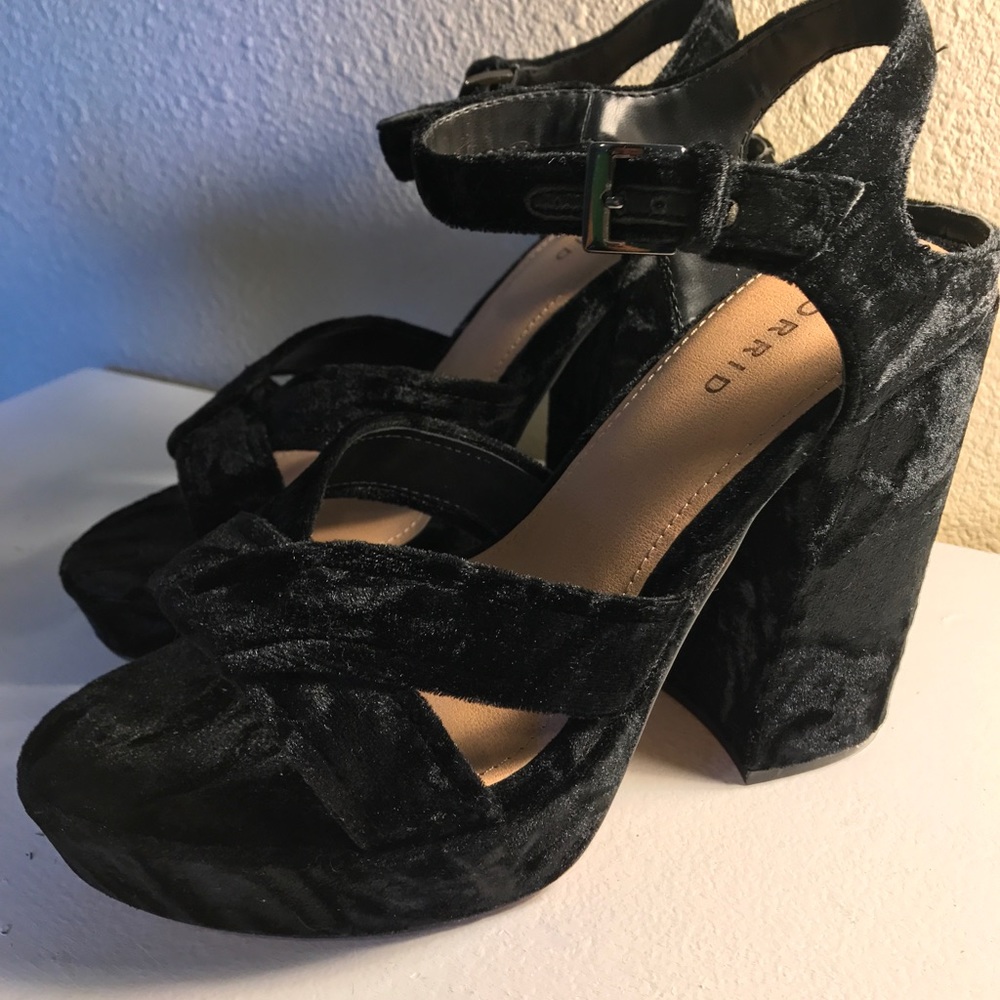 Black Velvet Heels