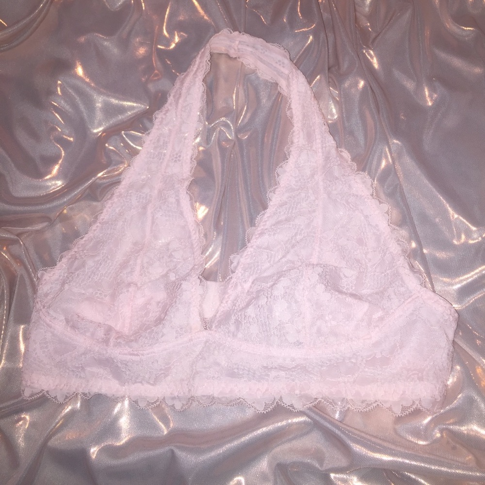 Free People Very Light Pink Halter Bra