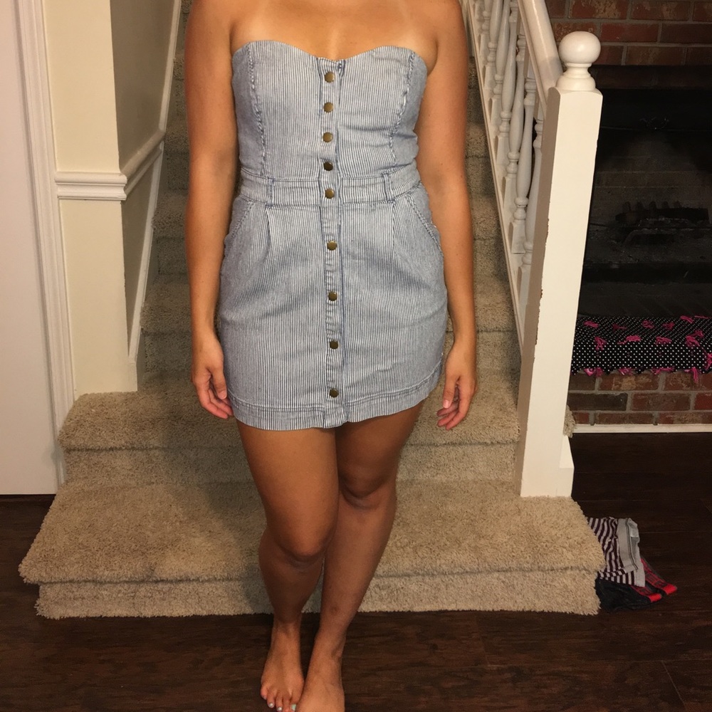 🌻Strapless Denim Dress🌻