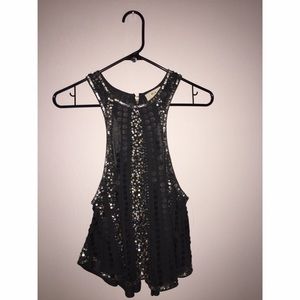 Sequined Racerback Top
