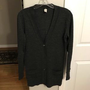 Dark Grey Button Cardigan